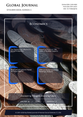 GJHSS-E Economics: Volume 26 Issue E1