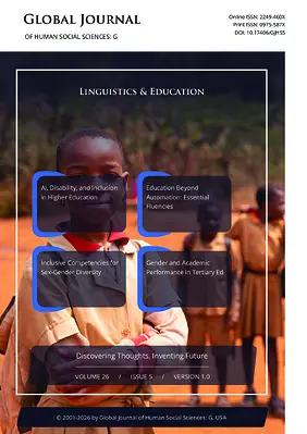 GJHSS-G Contrastive linguistics & Education, Volume 26, Issue 5 (G5), Year 2026
