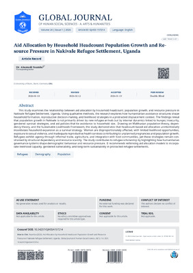 Aid Allocation by Household Headcount; Population Growth and Resource Pressure in Nakivale Refugee Settlement, Uganda