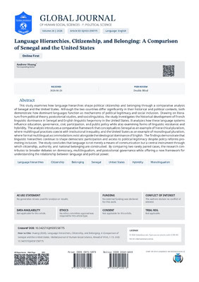Language Hierarchies, Citizenship, and Belonging: A Comparison of Senegal and the United States