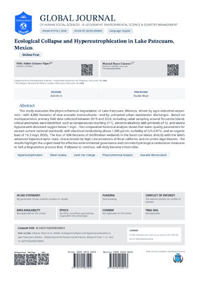 Ecological Collapse and Hypereutrophication in Lake Patzcuaro