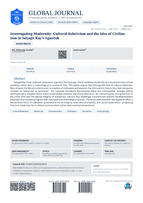 Interrogating Modernity: Cultural Relativism and the Idea of Civilisation in Satyajit Ray's Agantuk