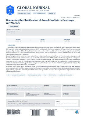 Reassessing the Classification of Armed Conflicts in Contemporary Warfare