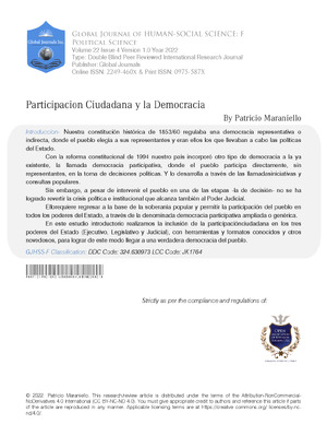 Participacion Ciudadana y la Democracia