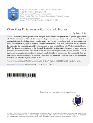 Cinco Rimas Fantasmales de Gustavo Adolfo Bécquer