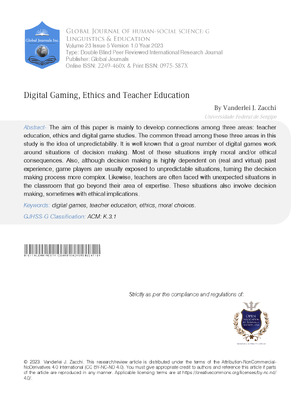 Digital Gaming, Ethics and Teacher Education