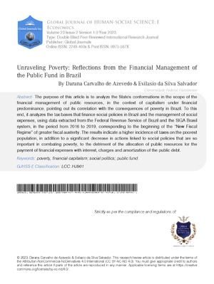 Unraveling Poverty: Reflections from the Financial Management of the Public Fund in Brazil
