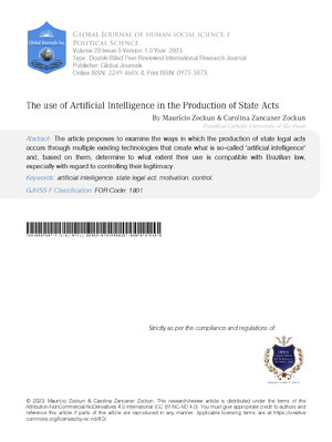 The Use of Artificial Intelligence in The Production of State Acts