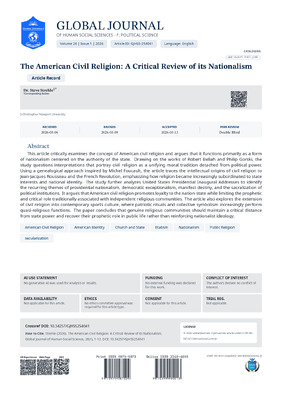 The American Civil Religion: A Critical Review of its Nationalism