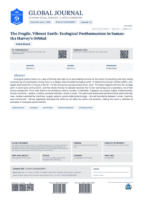 The Fragile, Vibrant Earth: Ecological Posthumanism in Samantha Harvey's Orbital