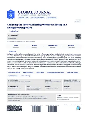 Analysing the Factors Affecting Worker Wellbeing in A Workplace Perspective